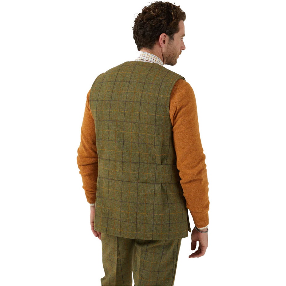 Alan Paine Mens Rutland Tweed Schießweste Gilet RUTGSHW - Dark Moss